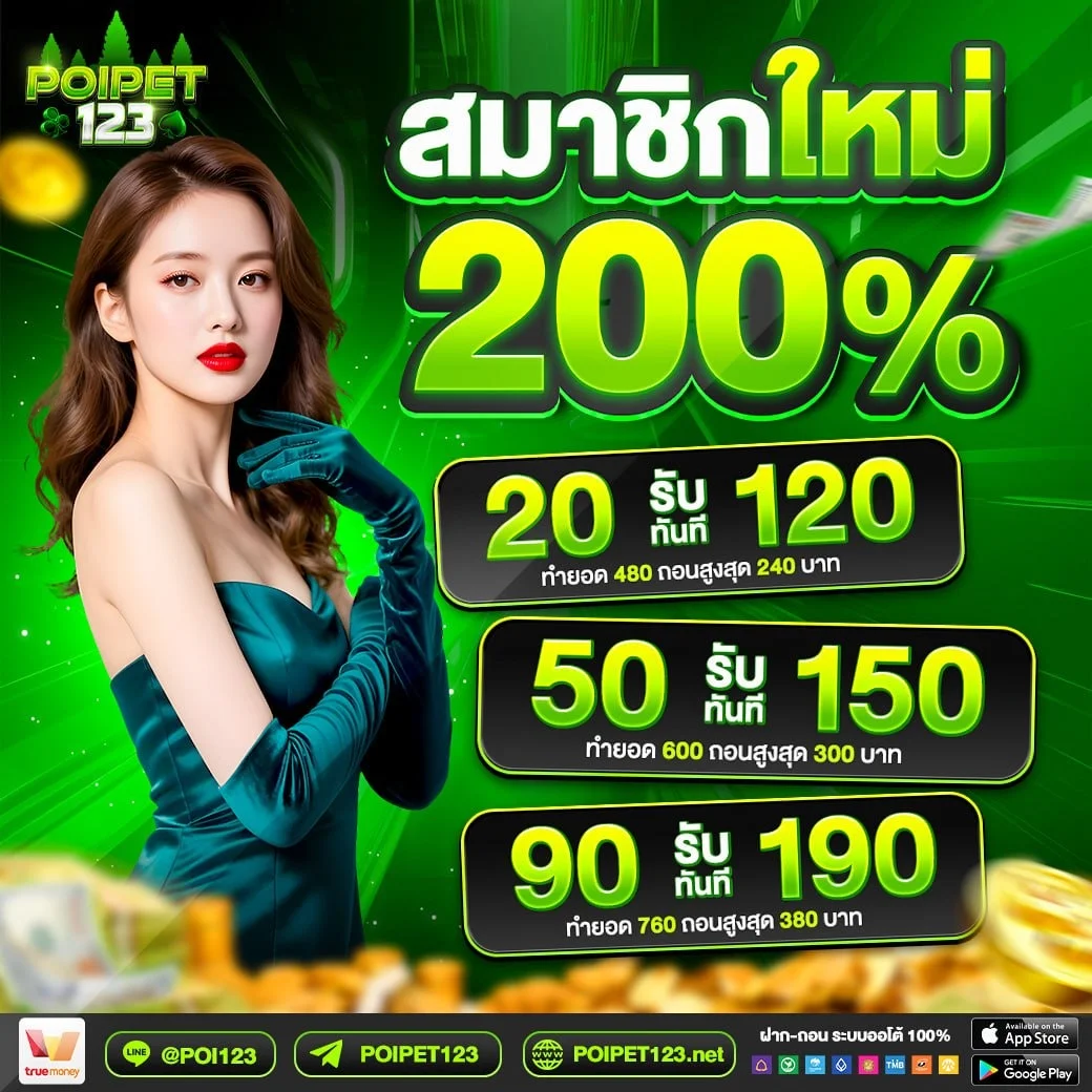 หน้าโปรโมชั่น POIPET123 สำหรับสมาชิกใหม่และสมาชิกเก่า